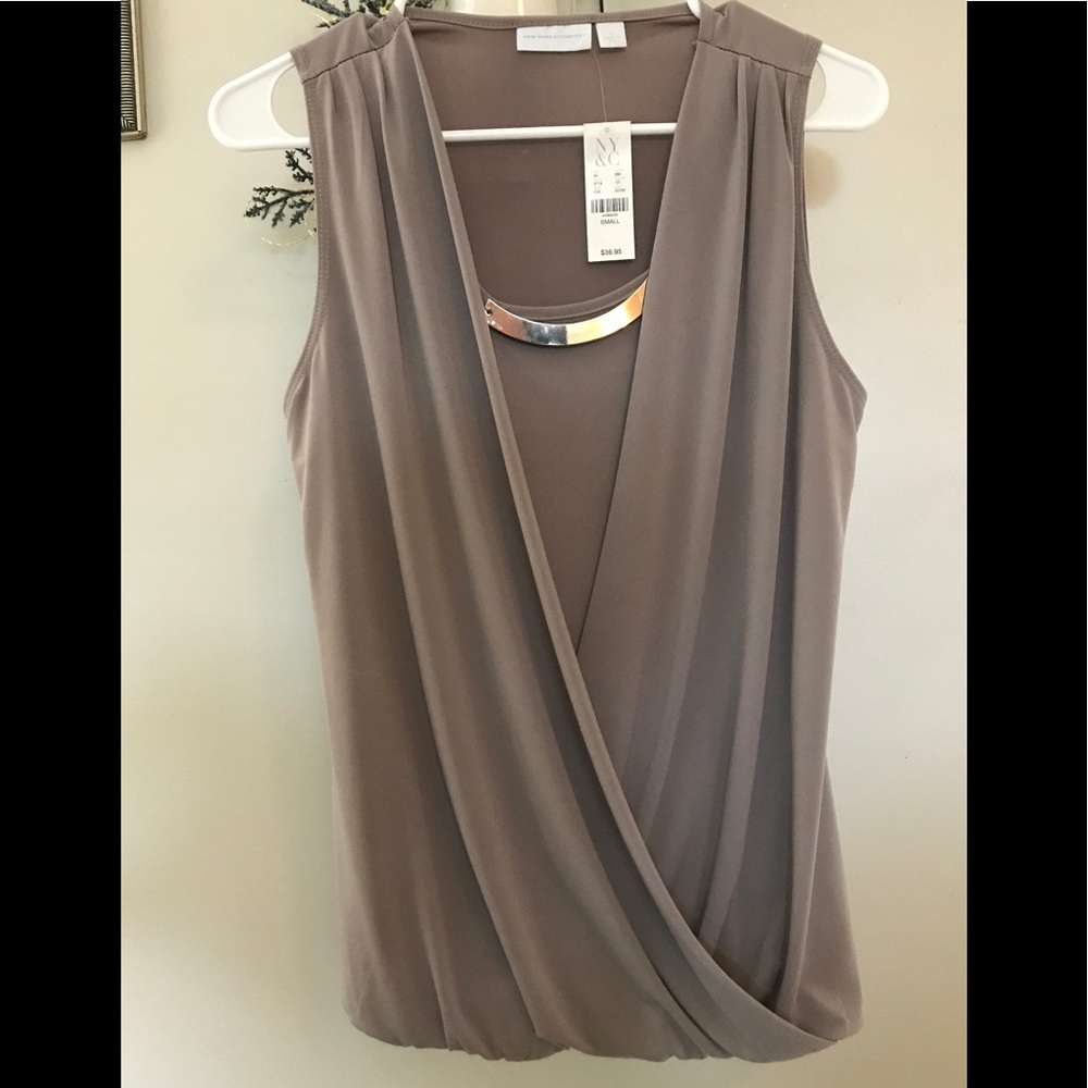 Tan dress blouse